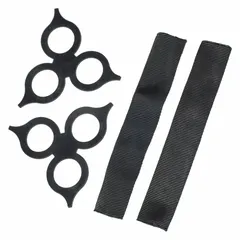 Replacement kit for soft shackles, including two polyethylene sleeves and two lock rings. Used to replace worn components in rigging and lifting applications where synthetic shackles are employed.