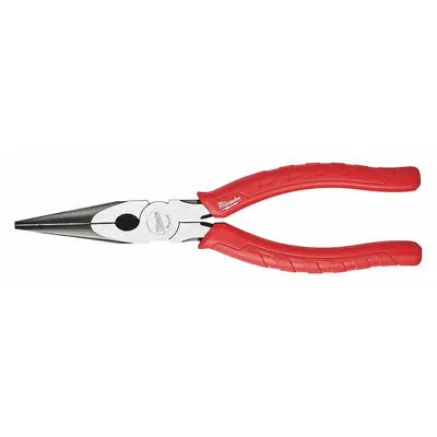 MILWAUKEE 48-22-6101 Needle-Nose Pliers, 8 in, Serrated Jaw, 1/8 in Tip