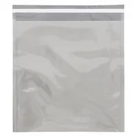 Silver metallic-finish mailer measuring 10 3/4x13 inches, supplied in a package quantity of 250. Designed for secure mailing of documents, marketing materials, or small products where presentation and protection are required