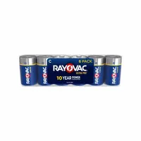 RAYOVAC C cell alkaline battery providing 1.5V DC. Part of the UltraPro series, supplied as a 6-pack. Suitable for powering devices such as flashlights, portable instruments, and backup systems in industrial settings