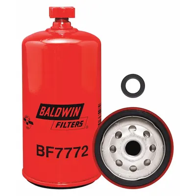 BALDWIN FILTERS Fuel Filter: Spin-On, 3 1/16 in Outside Dia, M16-1.50 Thread Size, Cellulose - Spin-On Fuel Filters