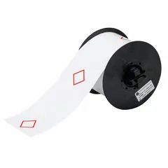 Red GHS/CLP 1-diamond precut label roll measuring 2 61/64 in x 4 21/64 in with a 2 61/64 in repeat. Acrylic adhesive for chemical hazard communication and compliance labeling. Compatible with i5300 printer series.