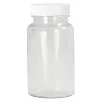 QORPAK Wide Mouth Bottle: PET, 120 mL, 4 fl oz, Closure Included, Colorless, 38-400, Polypropylene (MPN PLC-06836)
