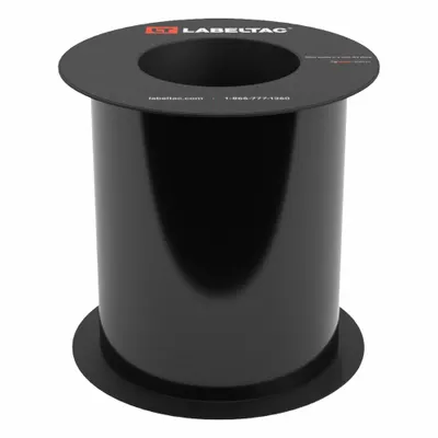 CREATIVE SAFETY SUPPLY LabelTac 9 Magnetic Supply: 6 in x 25 ft, Vinyl, Black (Gloss) - LabelTac Thermal Transfer Continuous Label Rolls