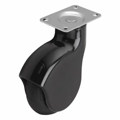 MEDCASTER PGE40120-BK-MNT63(KK) Swivel Plate Caster - High-Performance Medical Plate Casters