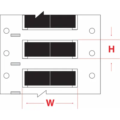 BRADY Sleeve Label: 1/2 in x 3/4 in, Polyolefin, Black (Matte) - Brady Precut Sleeve Label Rolls