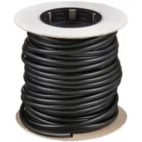 Medical grade heat shrink tubing with 2:1 shrink ratio. Black, 0.5 in inner diameter before shrinking, 100 ft length. Provides insulation and protection for medical devices, connectors, wires, and components