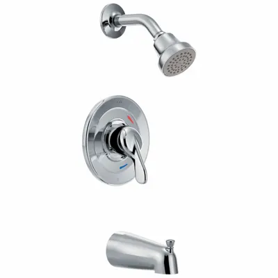 CLEVELAND FAUCET GROUP Cornerstone™ Bathtub Spout & Fixed - Bathtub Spout & Fixed Showerhead Faucet Combinations