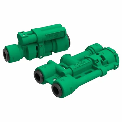 PIAB Vacuum Generator: piINLINE plus, (2) COAX MICRO Ti05-2, 8 mm Tube Female - Piab piINLINE Plus In-Line Vacuum Generators