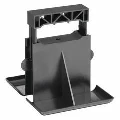 This support block pier with clamp is constructed with a plastic support and an ABS base measuring 5.69 in L x 4.69 in W. It has an overall length of 5.69 in and a load capacity of 25 lb. Used to support and secure piping in light-duty runs.