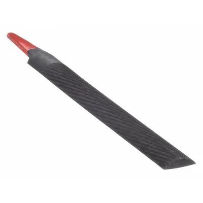 SIMONDS Machinists File: Double-Cut, Single Edge Cut, Second Cut, 6 in Lg without Tang - Double-Cut Half-Round Files