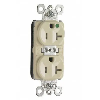 PASS & SEYMOUR Receptacle: Hospital Grade, Duplex, 5-20R, Light Almond - General Purpose Receptacles