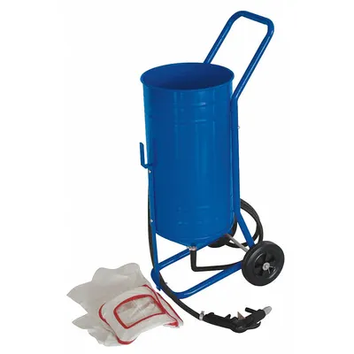 WESTWARD Siphon-Feed Portable Abrasive Blaster, 90 lb Media Capacity, 12.8 cfm - Siphon-Feed Portable Abrasive Blasters