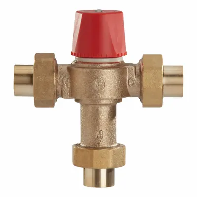 Watts 3/4 LF 1170-US Point-of-Source Mixing Valve, Brass, 3/4 in Outlet - Point-of-Source Mixing Valves
