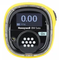 This single-gas detector from HONEYWELL is designed to monitor Nitric Oxide levels in ambient air. It features high and low alarm setpoints of 0.2 ppm and 0.1 ppm respectively. The unit has an IP68-rated yellow housing, runs on a lithium battery, and supports Bluetooth communication for data transfer. Typical applications include industrial environments where Nitric Oxide exposure may occur