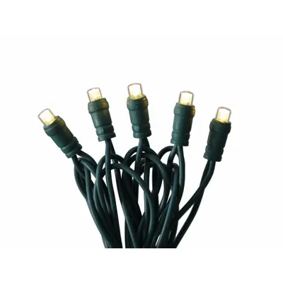 OEM Holiday String Lights: Bottom Button Shape, 23 11/16 ft Lg, Warm White - Button-Shaped Lights