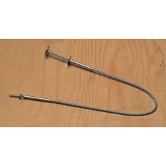This mechanical claw pickup tool features four steel jaws with a 1-inch jaw capacity and a fixed shaft design. The spring plunger mechanism enables grasping and retrieving metal parts in confined spaces. Suitable for retrieving dropped or misplaced objects in maintenance, repair, and assembly tasks.