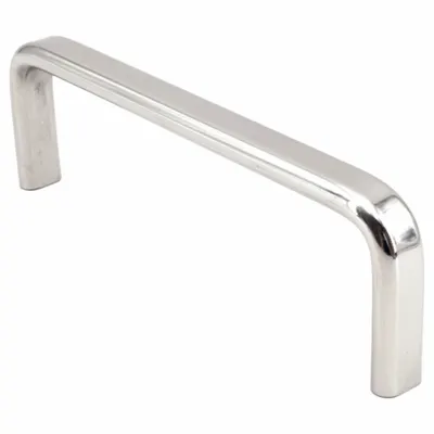 SUGATSUNE Pull Handle: Threaded Holes, Stainless Steel, Silver, M5 Screw Size - Standard Pull Handles