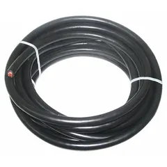 This cut-to-length jumper cable from WESTWARD features a 4/0 ga wire gauge, 300 in length, and 302 A max current. The black cable jacket is suited for heavy-duty battery connections in industrial equipment, vehicles, and power systems. It is designed for high-amperage jump-starting and temporary power transfer in maintenance and repair applications.