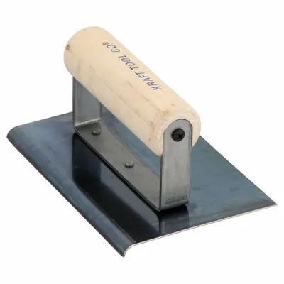 KRAFT TOOL Concrete Sidewalk Edger: Blue Steel, 6 in Blade Lg, 4 in Blade Wd - Handheld Edgers