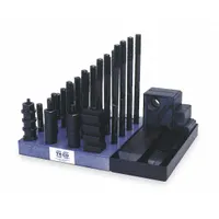 TE-CO Machine Clamping Kit: For 7/8 in T-Slot, 3/4"-10 Stud, 51 Pc, 1 1/2 in Step Block Wd (MPN 20218)