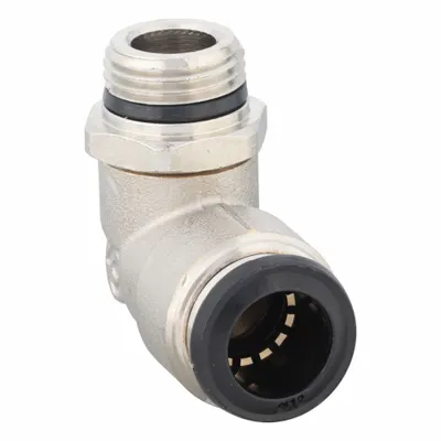 AIGNEP USA Nickel-Plated Brass Tube Fitting, 12 mm OD x 3/8 in, 3-Pack - Nickel-Plated Brass Tube Fittings