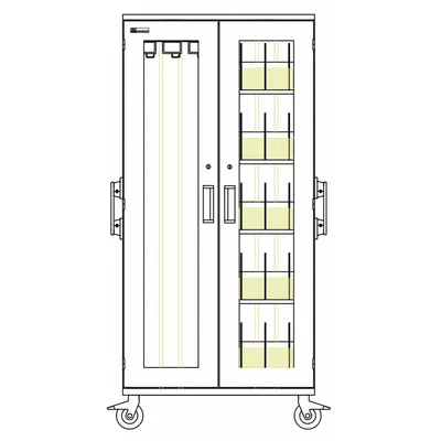 CAPSA HEALTHCARE Mobile Medical Cabinets: 36 in x 27 in x 78 in, 33 in Shelf Wd - Antimicrobial Mobile Medical Shelf Cabinets