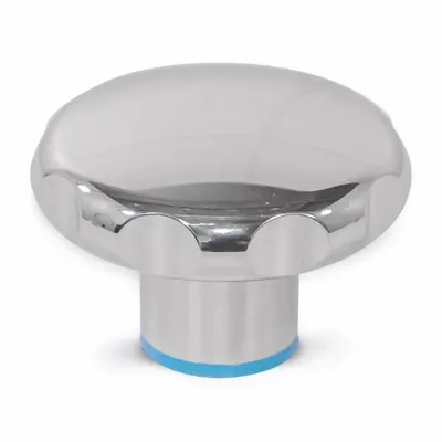 JW WINCO Hand Knob: Fluted, Stainless Steel, M8x1.25 Thread, 0.66 in Thread Lg - Hygienic Fluted Knobs with Threaded Hole