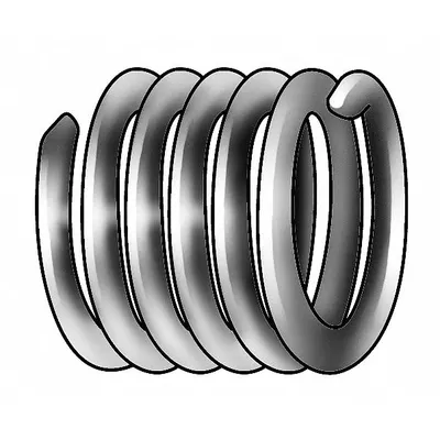 HELI-COIL Helical Insert: Tanged Tang Style, Free-Running, M3-0.50 Thread Size, Plain - Free-Running Tanged Helical Inserts