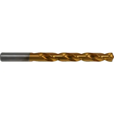 CHICAGO-LATROBE Jobber Length Drill Bit: #4, 135° Split Point, TiN-Coated Cobalt - NAS-Spec Cobalt Jobber-Length Drill Bits for Aerospace