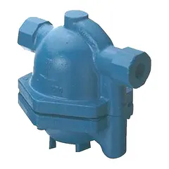 Cast iron float and thermostatic steam trap with 3/4 in FNPT connections. Stainless steel float. Designed for horizontal installation. Maximum capacity 1,200 lb/hr at 20 psi. Used for condensate drainage from steam lines, steam mains, and tracer lines.