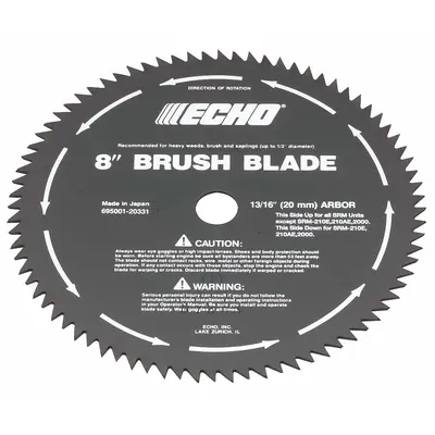 ECHO Brush Cutter Blade: 8 in Dia, Metal - Brush Cutter & Edger Blades