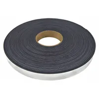 This flexible magnet roll features an adhesive backing on the nonmagnetic side for indoor mounting. It is suited for holding lightweight ferrous items such as tools, signs, or small parts on walls, workbenches, or displays. The roll measures 100 ft in length and 3/4 in in width, and comes in brown