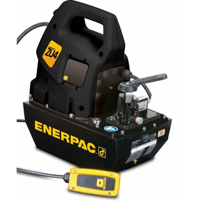 ENERPAC Hydraulic Pump: 10,000 psi Max. Op Pressure, 60 cu in/min Max. Flow Rate - Corded High-Power Portable Electric Hydraulic Pump Units