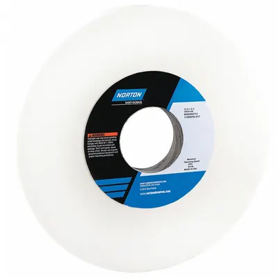 NORTON 12" x 1" x 3" Type 1 Straight Grinding Wheel, 38A60-IVBE, I Hardness - Grinding Wheels for Light-to-Moderate Grinding of Tool Steels