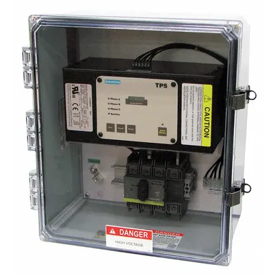 Siemens Surge Protection Device: Three Phase, 120/208V AC Wye, 1200V (L-L)/700V (L-G - Enclosed External-Mount SPDs