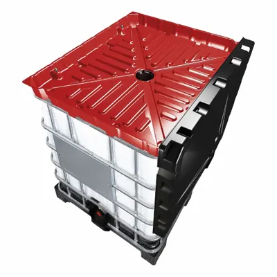 DENIOS K22-0183 Funnel for IBC Totes, Red, 43.11 in x 6 5/8 in - Funnels for IBC Totes