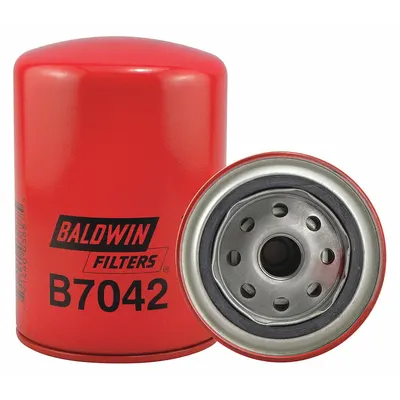 BALDWIN FILTERS Oil Filter: B7042, M20-1.50 Thread Size, 5 3/8 in Overall Ht - Spin-On Oil Filters