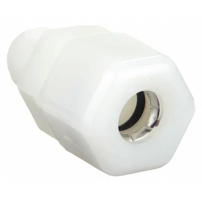 PARKER Compression Fitting Adapter: 1/2 in OD x 3/8 in Pipe Size, Compression x MNPTF - General Purpose Nylon Compression Fittings