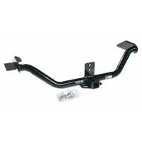 Steel step bumper hitch with powder-coated finish. Designed for Honda Ridgeline, no drilling required. Gross trailer weight capacity 5,000 lb, tongue weight 750 lb. Suitable for towing trailers, boats, or campers