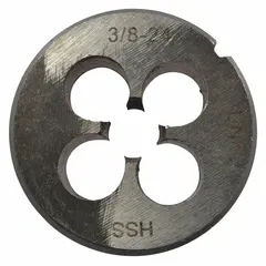 Solid replacement part with 1-1/2 inch outer diameter and 3/8-24NF thread. Used for repair or maintenance of compatible power tools.