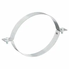 Steel hanger designed for supporting round ducts in HVAC systems. Includes two piece hangers. Fits 9-inch round ductwork.