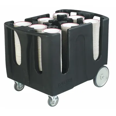 CARLISLE Dish Dolly: 9 3/4 in Compatible Plate Dia, 6 Compartments, Carlisle - Dish Dollies