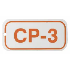 This BRADY CP-3 lockout tag is made of polystyrene and printed in English. It is a plastic tag with no header, designed for use in lockout/tagout procedures to identify equipment under maintenance and prevent accidental operation.