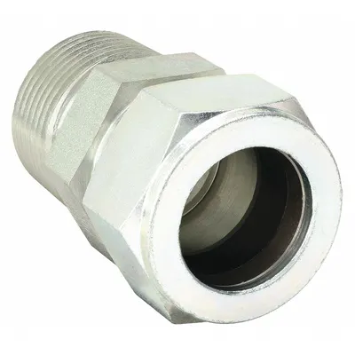 PARKER Compression Fitting Adapter: 1 in OD x 1 in Pipe Size, 1 5/16-20 Thread Size - Double-Ferrule Steel Compression Fittings