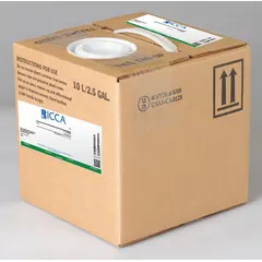 This liquid pH buffer is formulated to maintain a pH range of 8.99 to 9.01, suitable for calibrating and verifying pH meters and electrodes in laboratory environments. Supplied in a 10 L plastic container packaged in a box, it is used for chemical analysis, quality control, and research applications requiring accurate pH measurement.