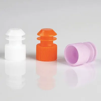 GLOBE SCIENTIFIC Cap: 16 mm Dia, Orange, Polyethylene, Unlined - Plug Caps