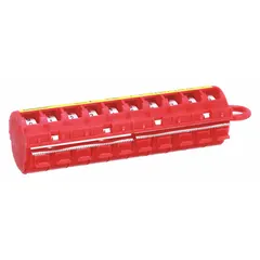 Dispenser containing 5,760 polyester film labels per pack, with legend 0 to 9. The plastic dispenser holds the tape for sequential wire and cable identification. Suitable for use in electrical panels, control cabinets, and maintenance tagging.
