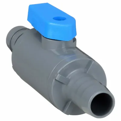 OEM PVC Ball Valve, 1/2 in, Barb x Barb, Full Port - PVC Ball Valves
