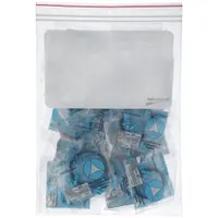 White block reclosable poly bag made from low density polyethylene (LDPE). Measures 9 inches wide by 12 inches long with a 4 mil thickness. Includes a hang hole for retail display or storage organization. Supplied in a dispenser bag package of 1,000